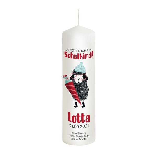 Einschulungskerze Schaf - Schulanfang - Geschenke zur Einschulung Einschulungskerze Schaf - Schulanfang - Geschenke zur Einschulung